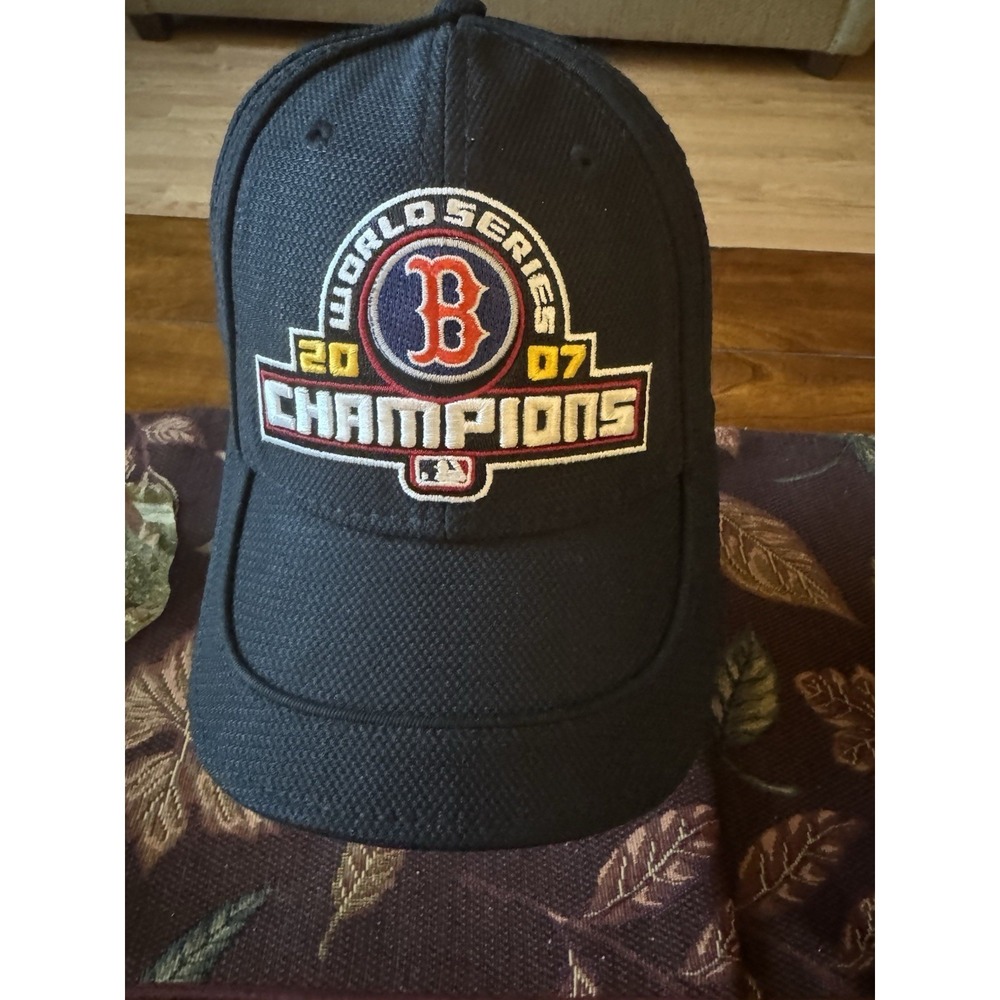 New Era Boston Red Sox 2007 World Series Champions Hat Black Flexfit Cap MLB